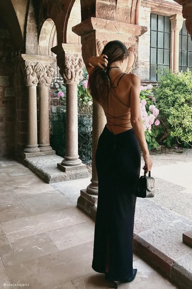 Meshki Maxi Dresses Women Sabine Backless Maxi Dress 8211 Black Black