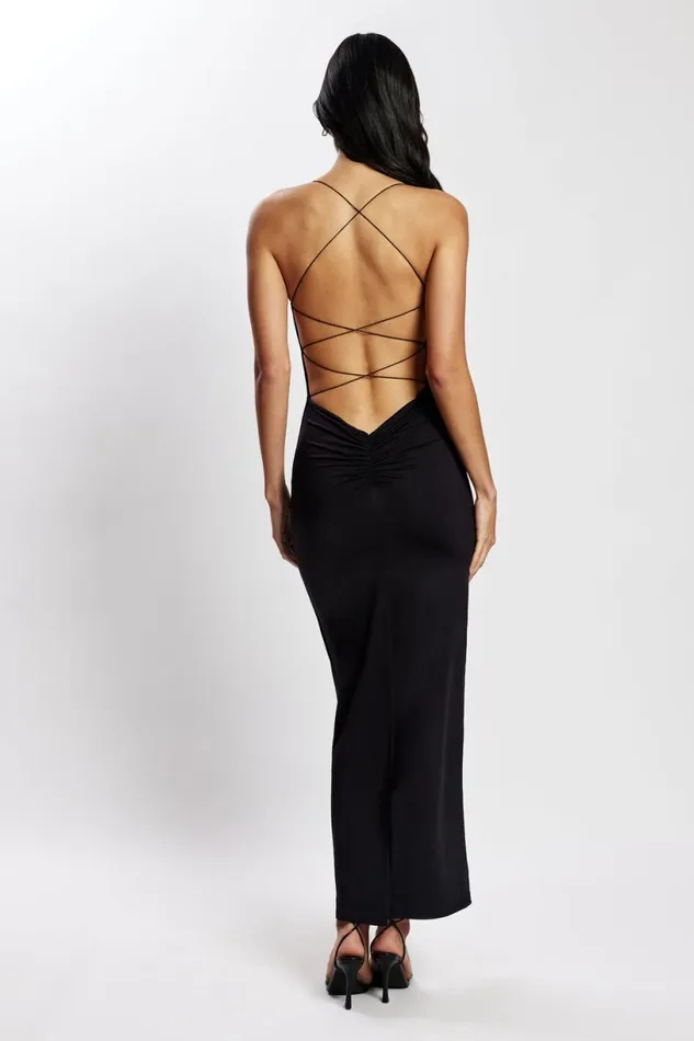 Meshki Maxi Dresses Women Sabine Backless Maxi Dress 8211 Black Black