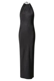 Meshki Maxi Dresses Women Sammy Satin Halter Maxi Dress 8211 Black Black