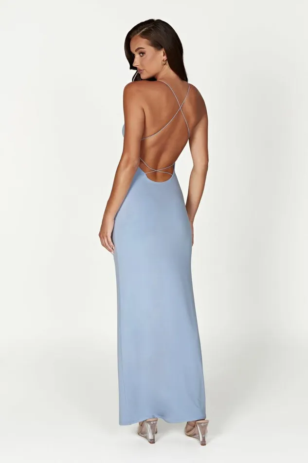 Meshki Maxi Dresses Women Sinead Twist Maxi Dress 8211 Powder Blue Powderblue Meshki Maxi Dresses Women Sinead Twist Maxi Dress 8211 Powder Blue Powderblue