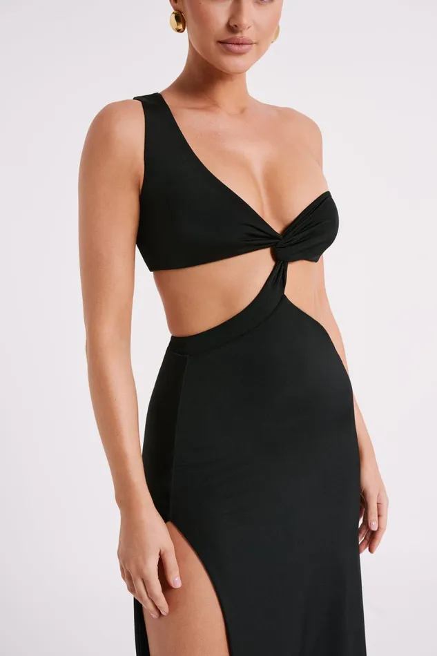 Meshki Maxi Dresses Women Solana One Shoulder Maxi Dress 8211 Black Black