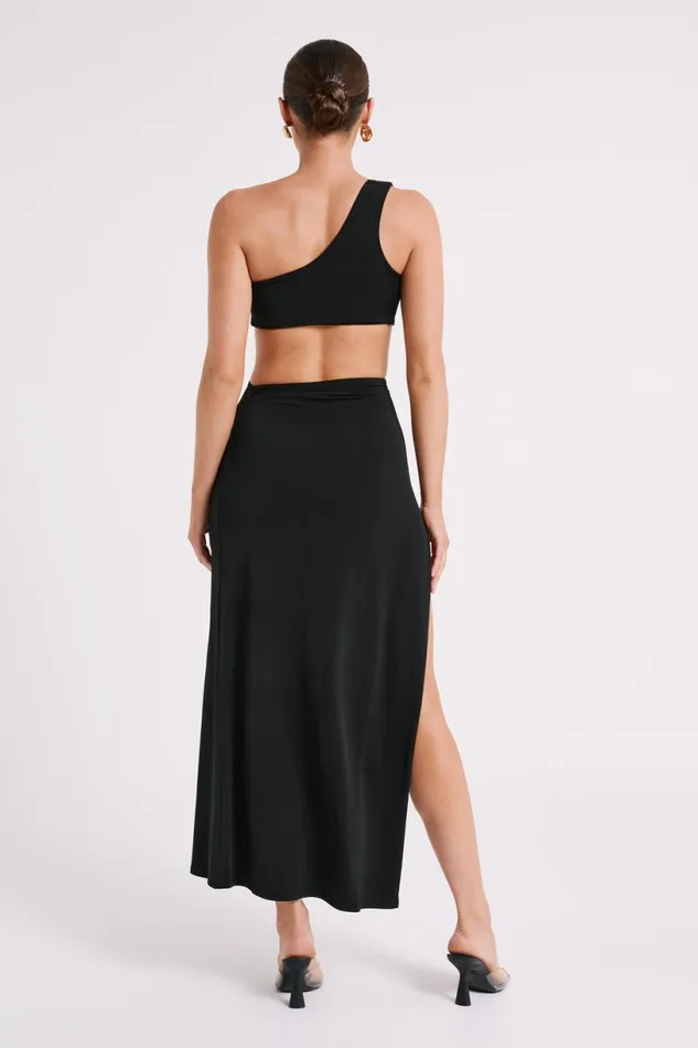 Meshki Maxi Dresses Women Solana One Shoulder Maxi Dress 8211 Black Black