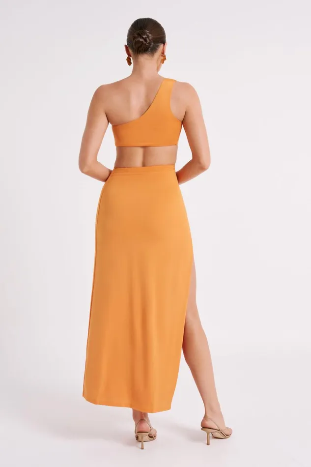 Meshki Maxi Dresses Women Solana One Shoulder Maxi Dress 8211 Orange Orange