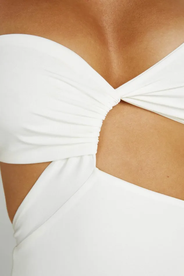 Meshki Maxi Dresses Women Solana One Shoulder Maxi Dress 8211 White White