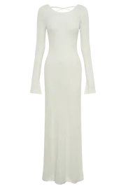 Meshki Maxi Dresses Women Talia Maxi Open Back Knit Dress 8211 Ivory Ivory