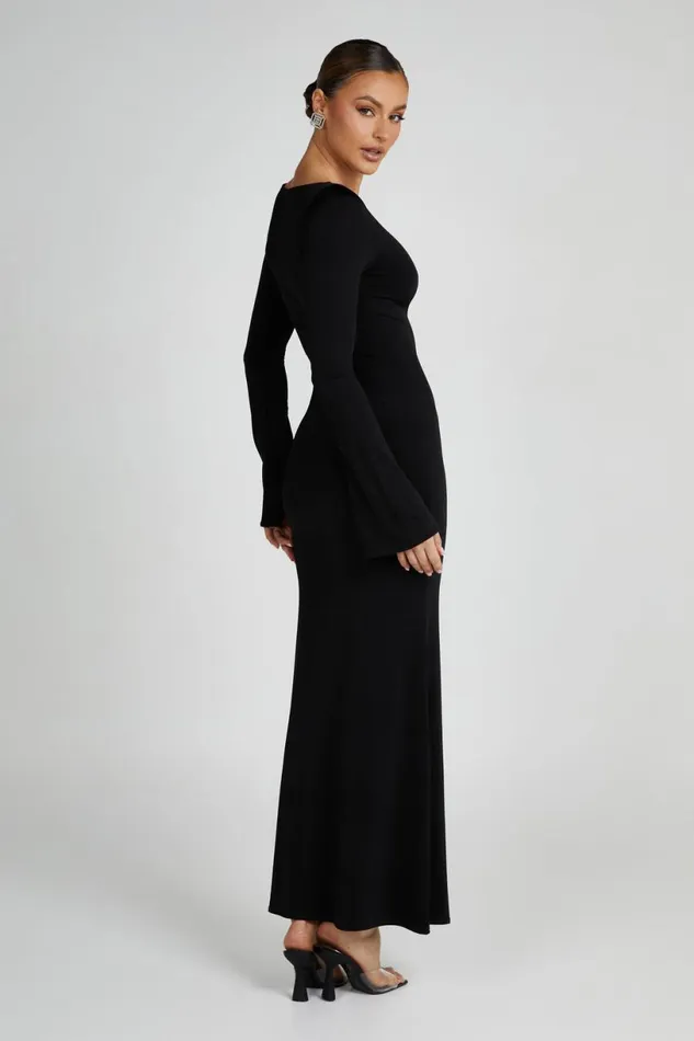 Meshki Maxi Dresses Women Tarna Slinky Fishtail Maxi Dress 8211 Black Black
