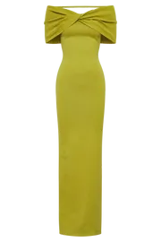 Meshki Maxi Dresses Women Terese Off Shoulder Knit Maxi Dress 8211 Parakeet Green Parakeetgreen