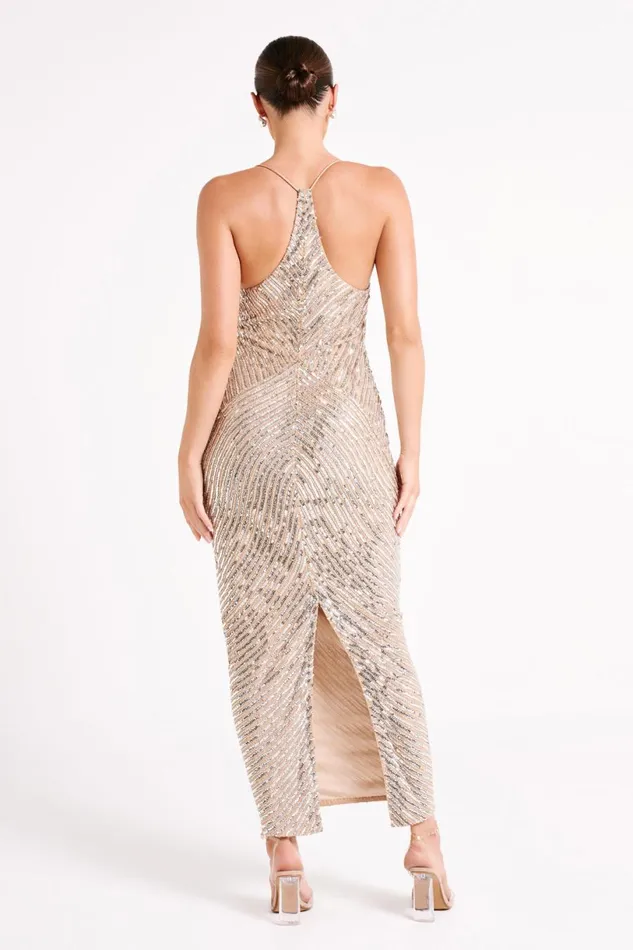 Meshki Maxi Dresses Women Tierra Sequin Maxi Dress 8211 Silver Silver