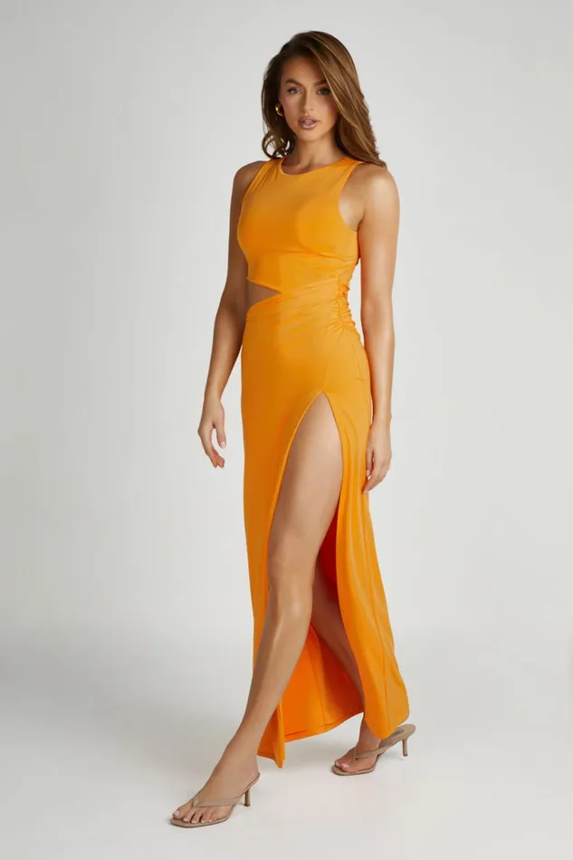 Meshki Maxi Dresses Women Vienna Slinky Maxi Dress 8211 Orange Orange