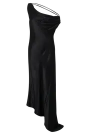 Meshki Maxi Dresses Women Yvette Slip Maxi Dress With Asymmetrical Hem 8211 Black Black