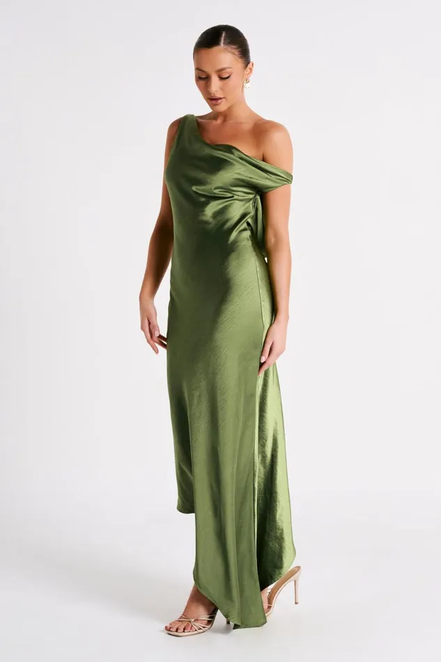 Meshki Maxi Dresses Women Yvette Slip Maxi Dress With Asymmetrical Hem 8211 Emerald Emerald Meshki Maxi Dresses Women Yvette Slip Maxi Dress With Asymmetrical Hem 8211 Emerald Emerald