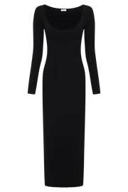 Meshki Maxi Dresses Women Zinnia Knit Maxi Dress With Split 8211 Black Black
