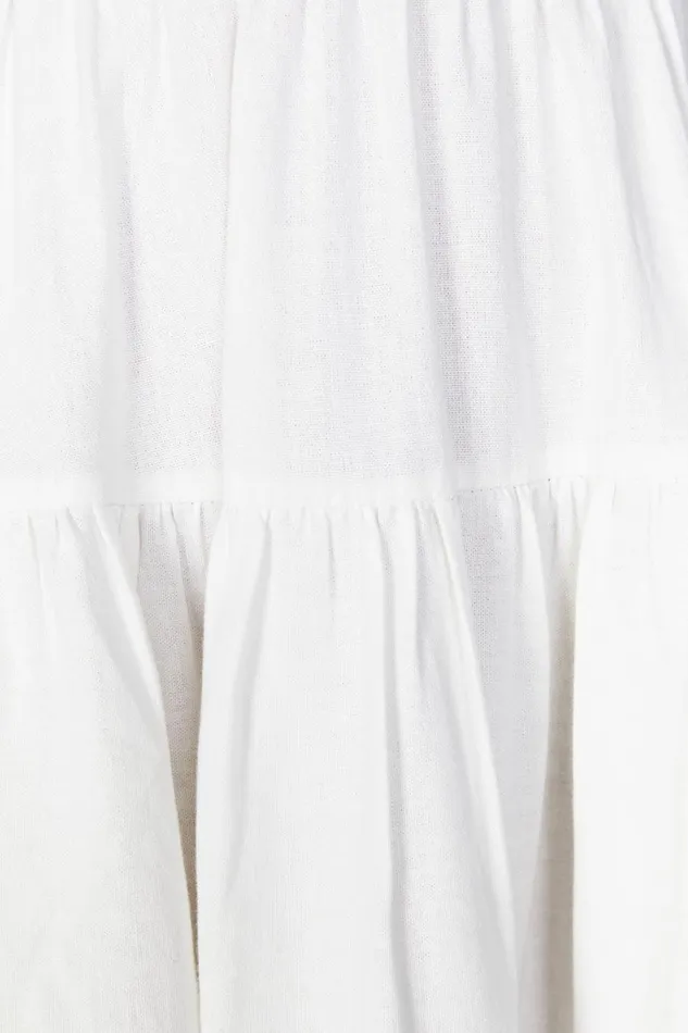 Meshki Midi Dresses Women Adriana Linen Midi Dress 8211 White White