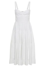 Meshki Midi Dresses Women Adriana Linen Midi Dress 8211 White White
