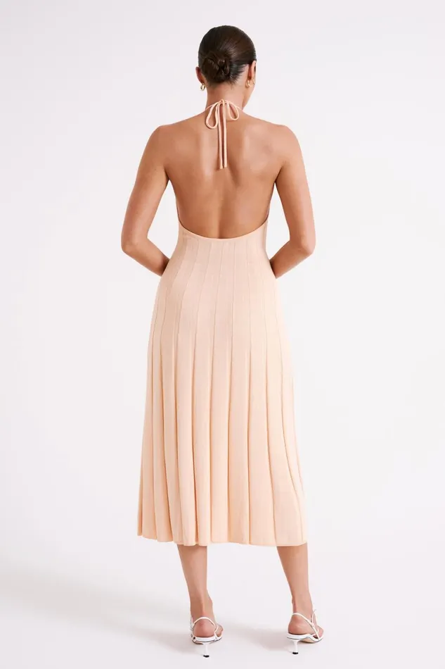 Meshki Midi Dresses Women Adrienne Halter Neck Midi Dress 8211 Apricot Apricot