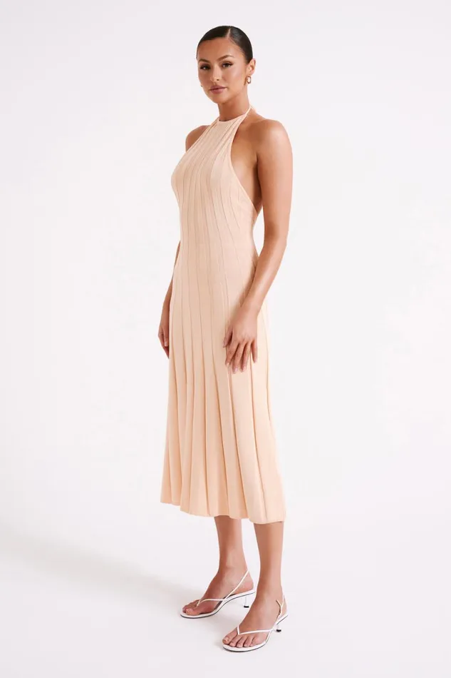 Meshki Midi Dresses Women Adrienne Halter Neck Midi Dress 8211 Apricot Apricot
