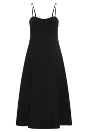 Meshki Midi Dresses Women Alaina Cotton ALine Midi Dress 8211 Black Black