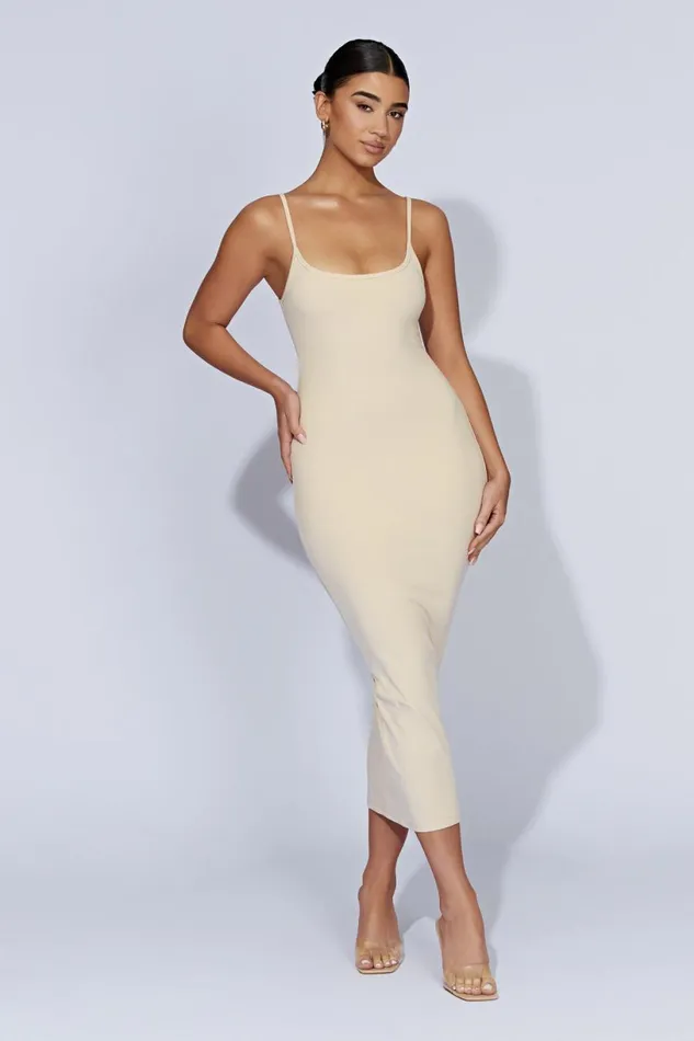 Meshki Midi Dresses Women Alexis Ribbed Cami Midi Dress 8211 Cream Cream