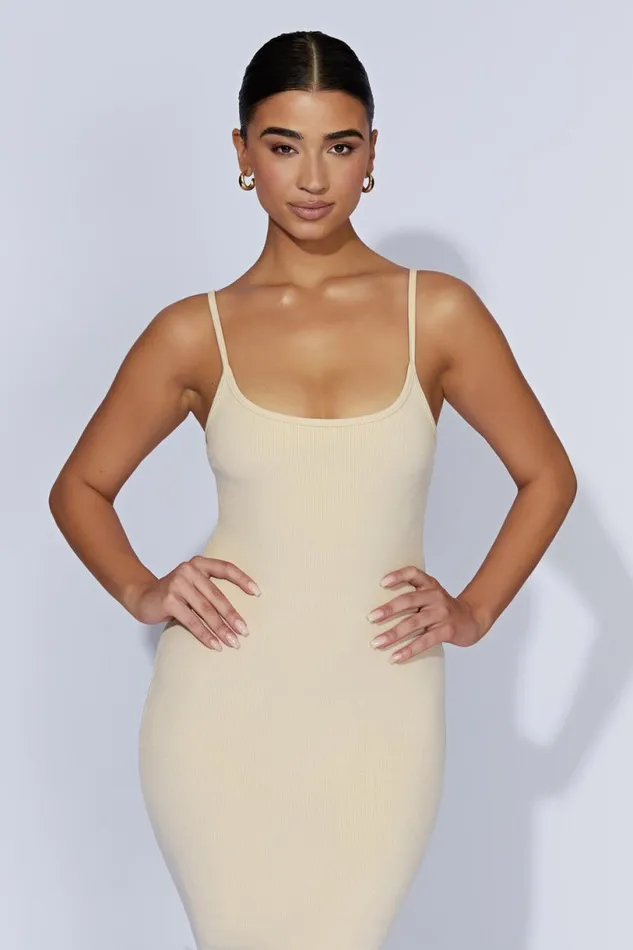 Meshki Midi Dresses Women Alexis Ribbed Cami Midi Dress 8211 Cream Cream