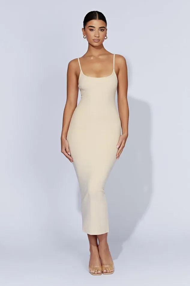 Meshki Midi Dresses Women Alexis Ribbed Cami Midi Dress 8211 Cream Cream
