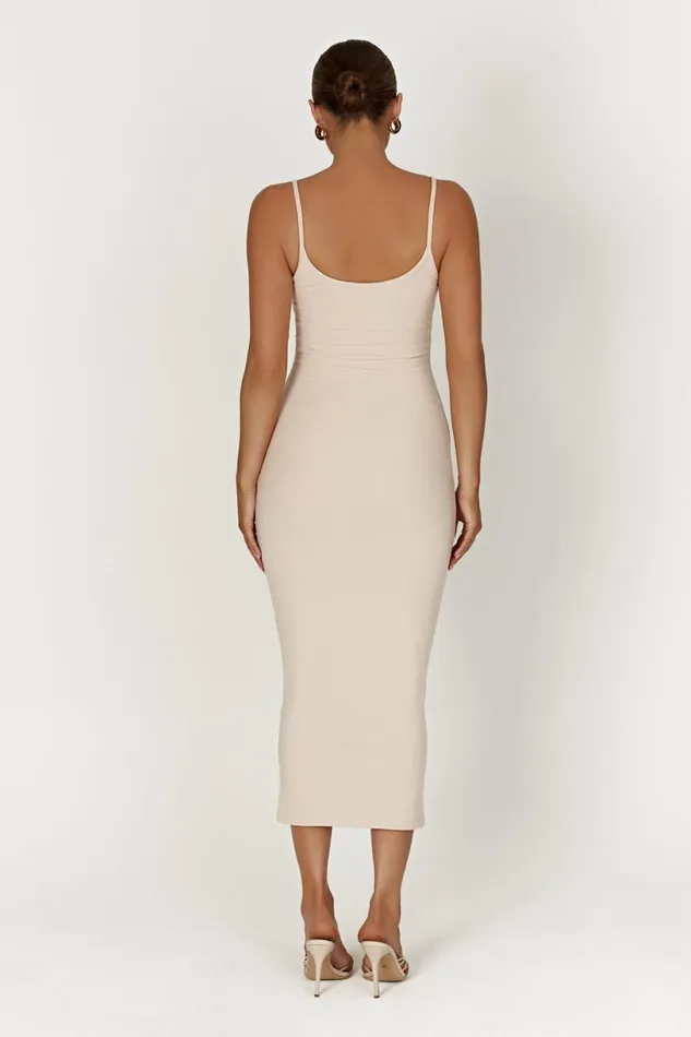 Meshki Midi Dresses Women Alexis Ribbed Cami Midi Dress 8211 Cream Cream
