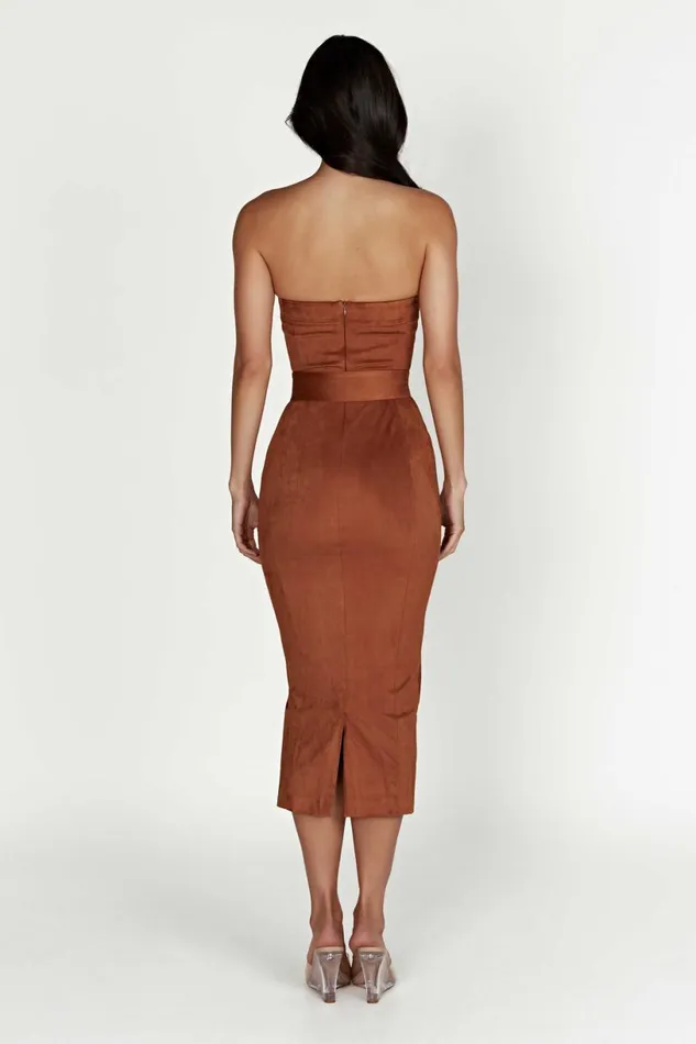 Meshki Midi Dresses Women Bella Suede Belted Midi Dress 8211 Tan Tan Meshki Midi Dresses Women Bella Suede Belted Midi Dress 8211 Tan Tan