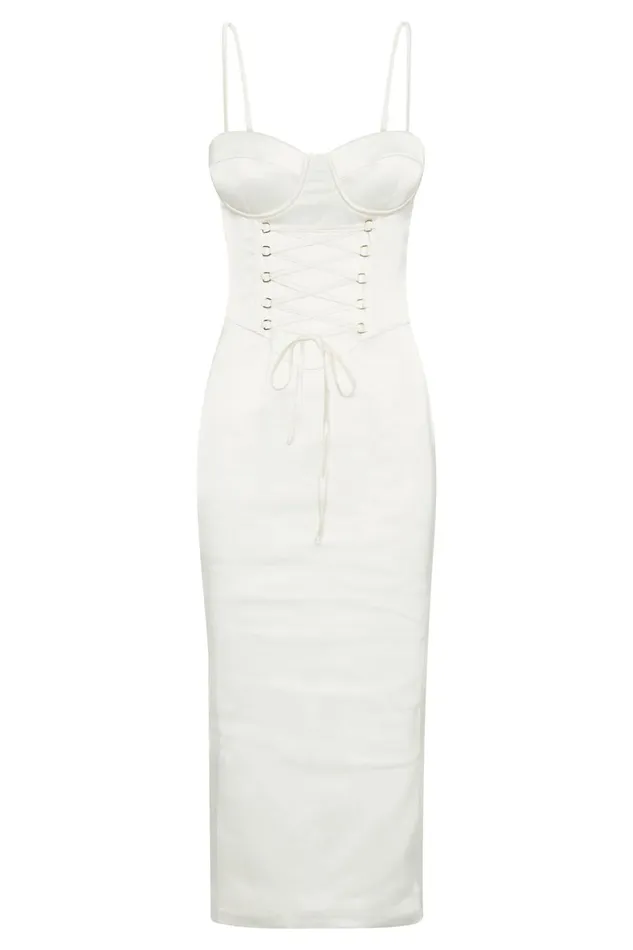 Meshki Midi Dresses Women Camelia Corset Midi Dress 8211 Ivory Ivory Meshki Midi Dresses Women Camelia Corset Midi Dress 8211 Ivory Ivory