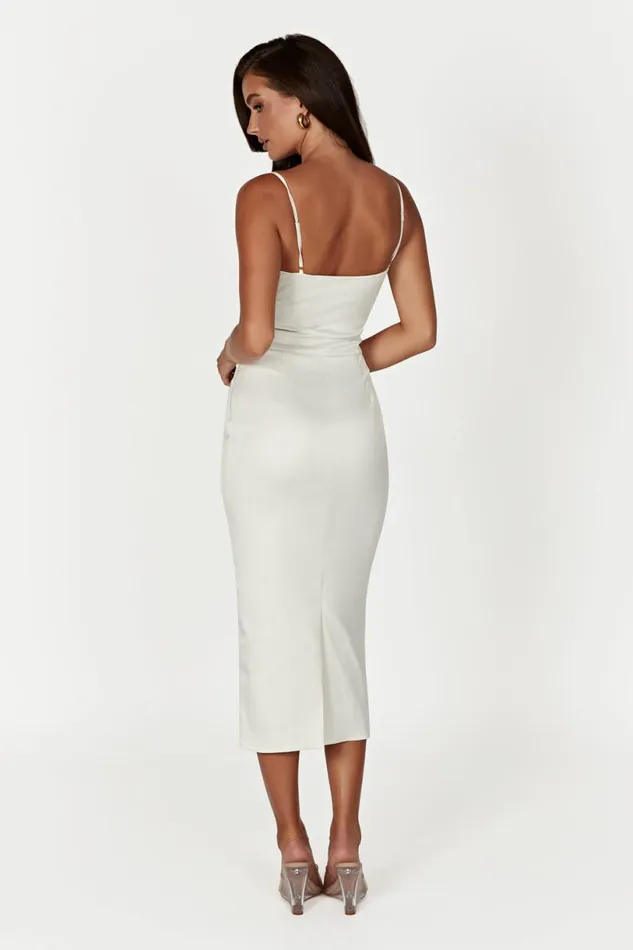 Meshki Midi Dresses Women Camelia Corset Midi Dress 8211 Ivory Ivory Meshki Midi Dresses Women Camelia Corset Midi Dress 8211 Ivory Ivory