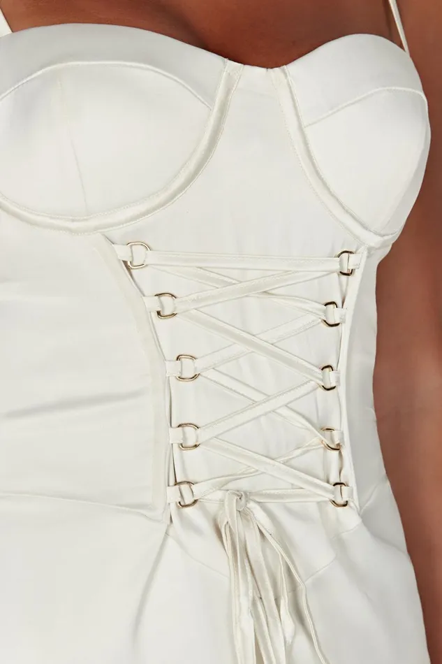 Meshki Midi Dresses Women Camelia Corset Midi Dress 8211 Ivory Ivory Meshki Midi Dresses Women Camelia Corset Midi Dress 8211 Ivory Ivory