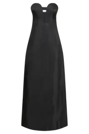 Meshki Midi Dresses Women Chantelle Liquid Satin Midi Dress 8211 Black Black
