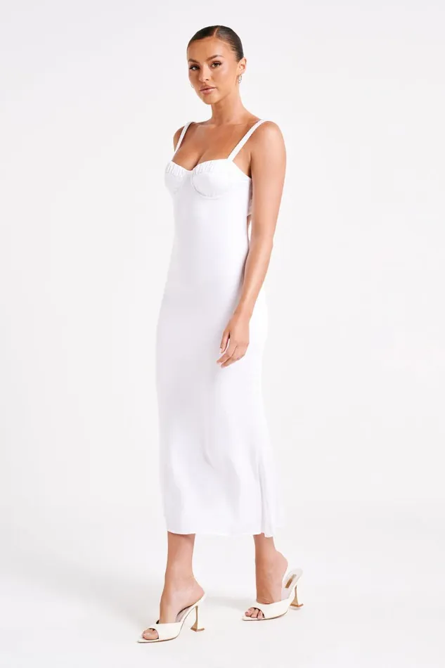 Meshki Midi Dresses Women Constance Cupped Midi Dress 8211 White White