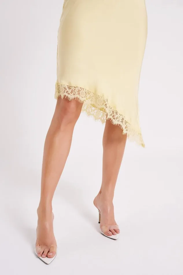 Meshki Midi Dresses Women Crawford Satin Midi Dress 8211 Yellow Yellow