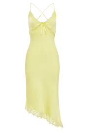 Meshki Midi Dresses Women Crawford Satin Midi Dress 8211 Yellow Yellow