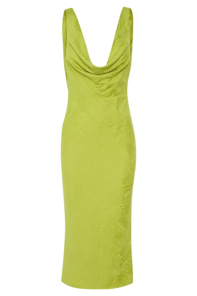 Meshki Midi Dresses Women Fallon Cowl Midi Dress 8211 Chartreuse Chartreuse Meshki Midi Dresses Women Fallon Cowl Midi Dress 8211 Chartreuse Chartreuse
