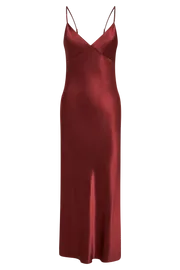 Meshki Midi Dresses Women Kiko Satin Chiffon Midi Dress 8211 Berry Berry