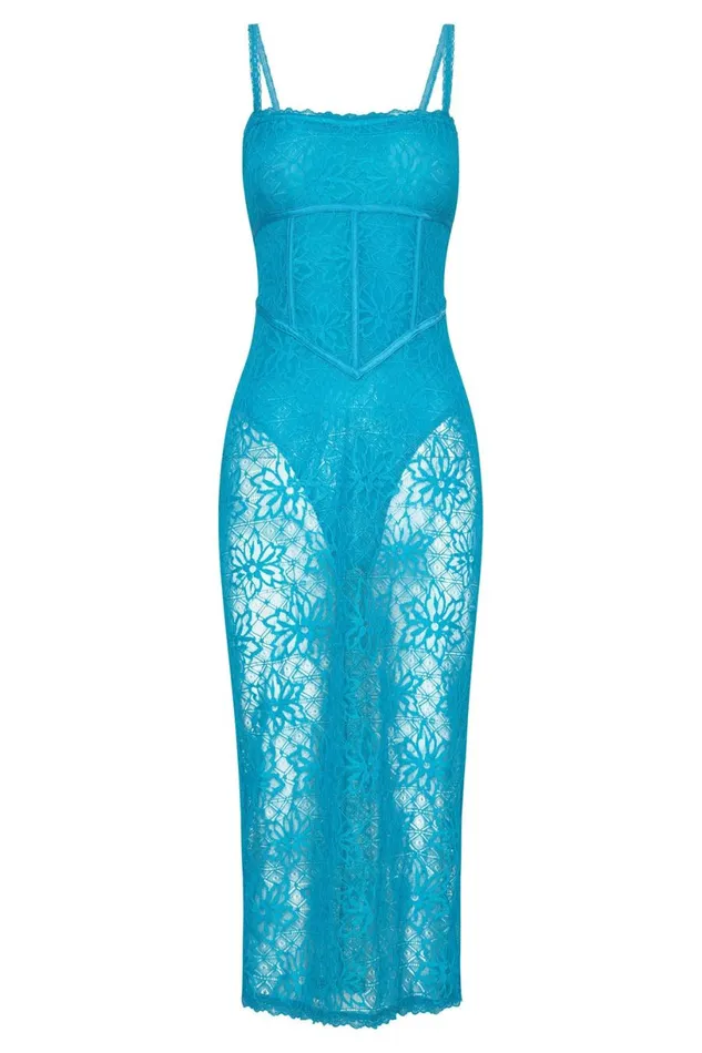 Meshki Midi Dresses Women Mathilde Lace Corset Midi Dress 8211 Aquamarine Aquamarine Meshki Midi Dresses Women Mathilde Lace Corset Midi Dress 8211 Aquamarine Aquamarine