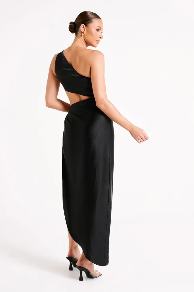 Meshki Midi Dresses Women Navarah One Shoulder Midi Dress 8211 Black Black