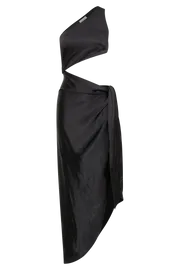 Meshki Midi Dresses Women Navarah One Shoulder Midi Dress 8211 Black Black
