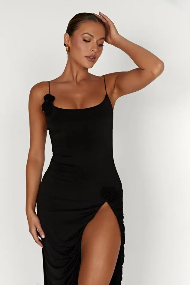Meshki Midi Dresses Women Nevaeh Rose Midi Dress 8211 Black Black