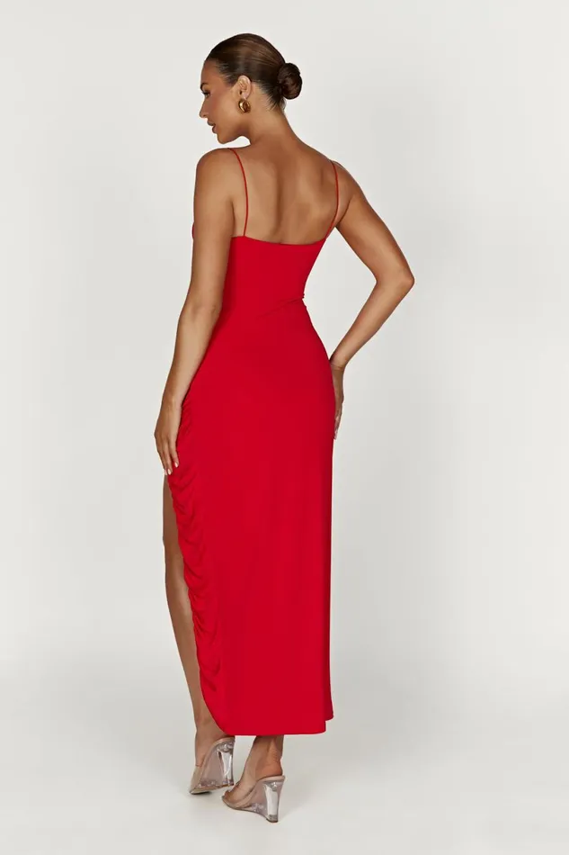 Meshki Midi Dresses Women Nevaeh Rose Midi Dress 8211 Red Red