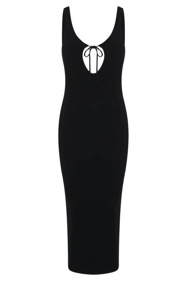 Meshki Midi Dresses Women Nola Cut Out Knit Midi Dress 8211 Black Black Meshki Midi Dresses Women Nola Cut Out Knit Midi Dress 8211 Black Black