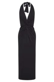 Meshki Midi Dresses Women Osana Recycled Nylon Halter Midi Dress 8211 Black Black
