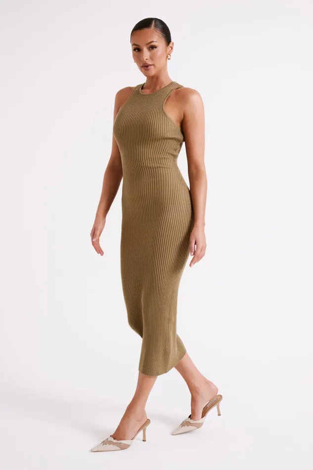 Meshki Midi Dresses Women Sienna Knit Midi Dress 8211 Olive Olive