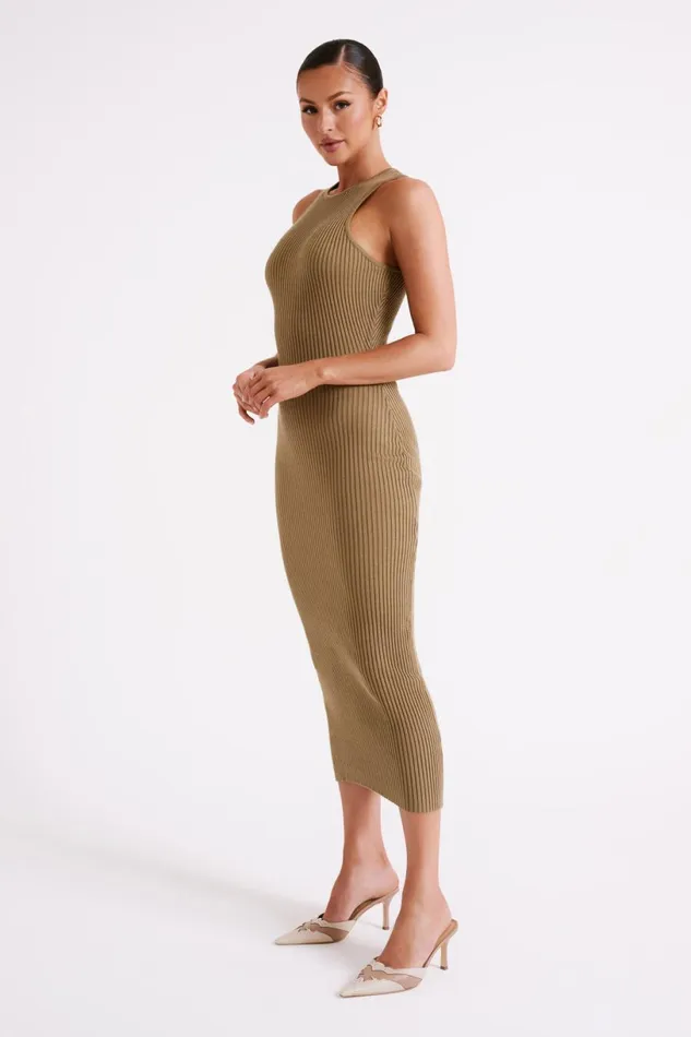 Meshki Midi Dresses Women Sienna Knit Midi Dress 8211 Olive Olive