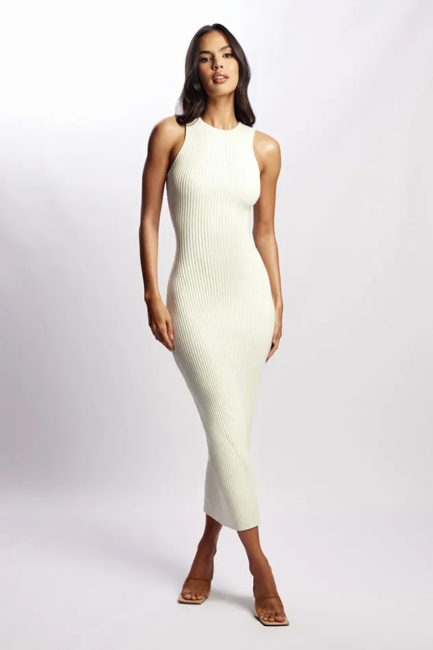 Meshki Midi Dresses Women Sienna Knit Midi Dress 8211 White White