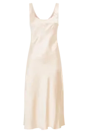 Meshki Midi Dresses Women Tamara Satin Iridescent Slip Midi Dress 8211 Apricot Apricot