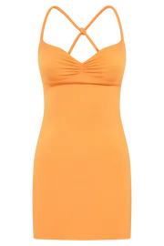 Meshki Mini Dresses Women Amirah Slinky Backless Mini Dress 8211 Orange Orange