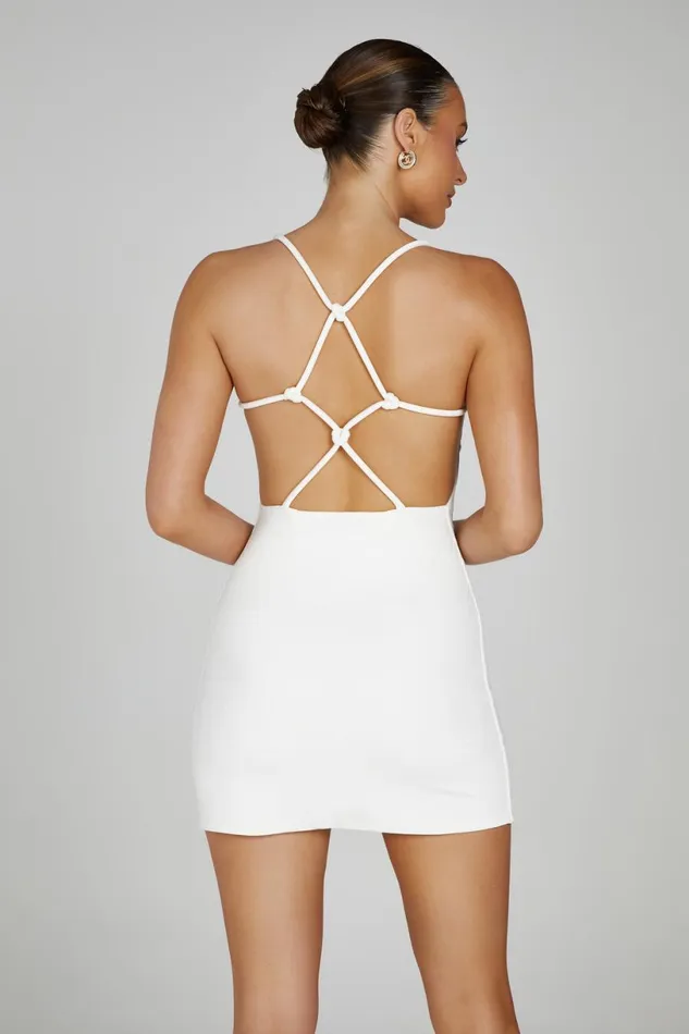 Meshki Mini Dresses Women Amirah Slinky Backless Mini Dress 8211 White White