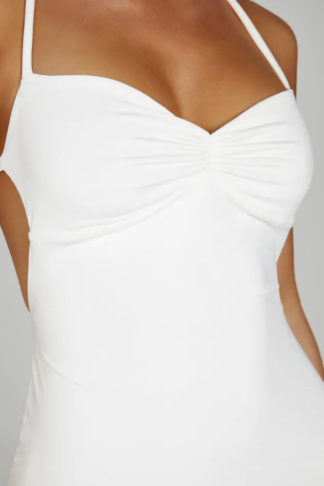 Meshki Mini Dresses Women Amirah Slinky Backless Mini Dress 8211 White White