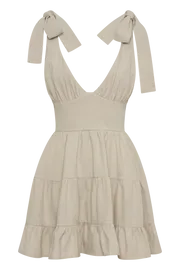 Meshki Mini Dresses Women Aurelia Linen Mini Dress 8211 Natural Natural